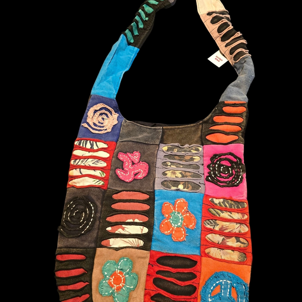 Artistic Multicolor Patchwork Shoulder Bag